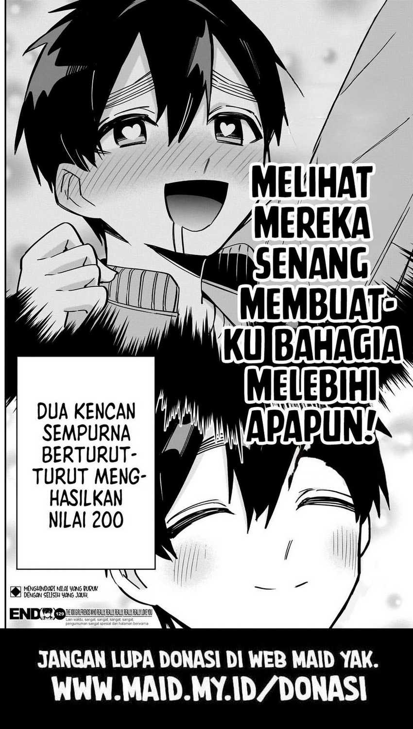 Kimi no Koto ga Dai Dai Dai Dai Daisuki na 100-ri no Kanojo Chapter 129 Bahasa Indonesia